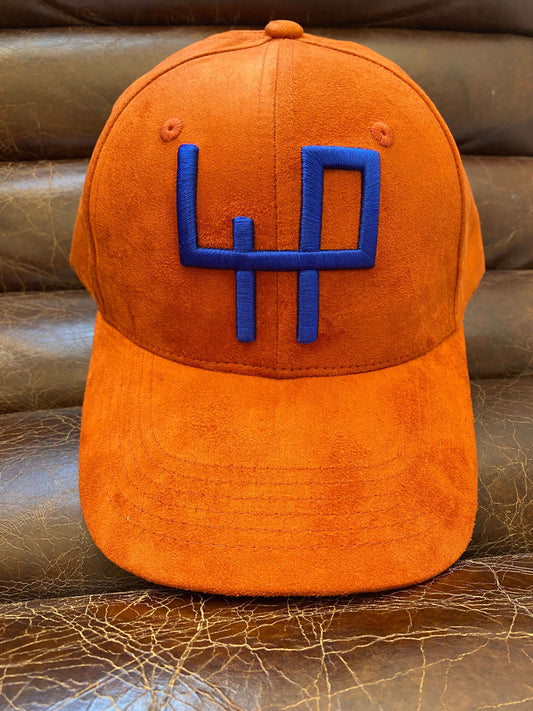 EXCLUSIVE ORANGE GOLF CAP IN SUEDE / 3 pieces left