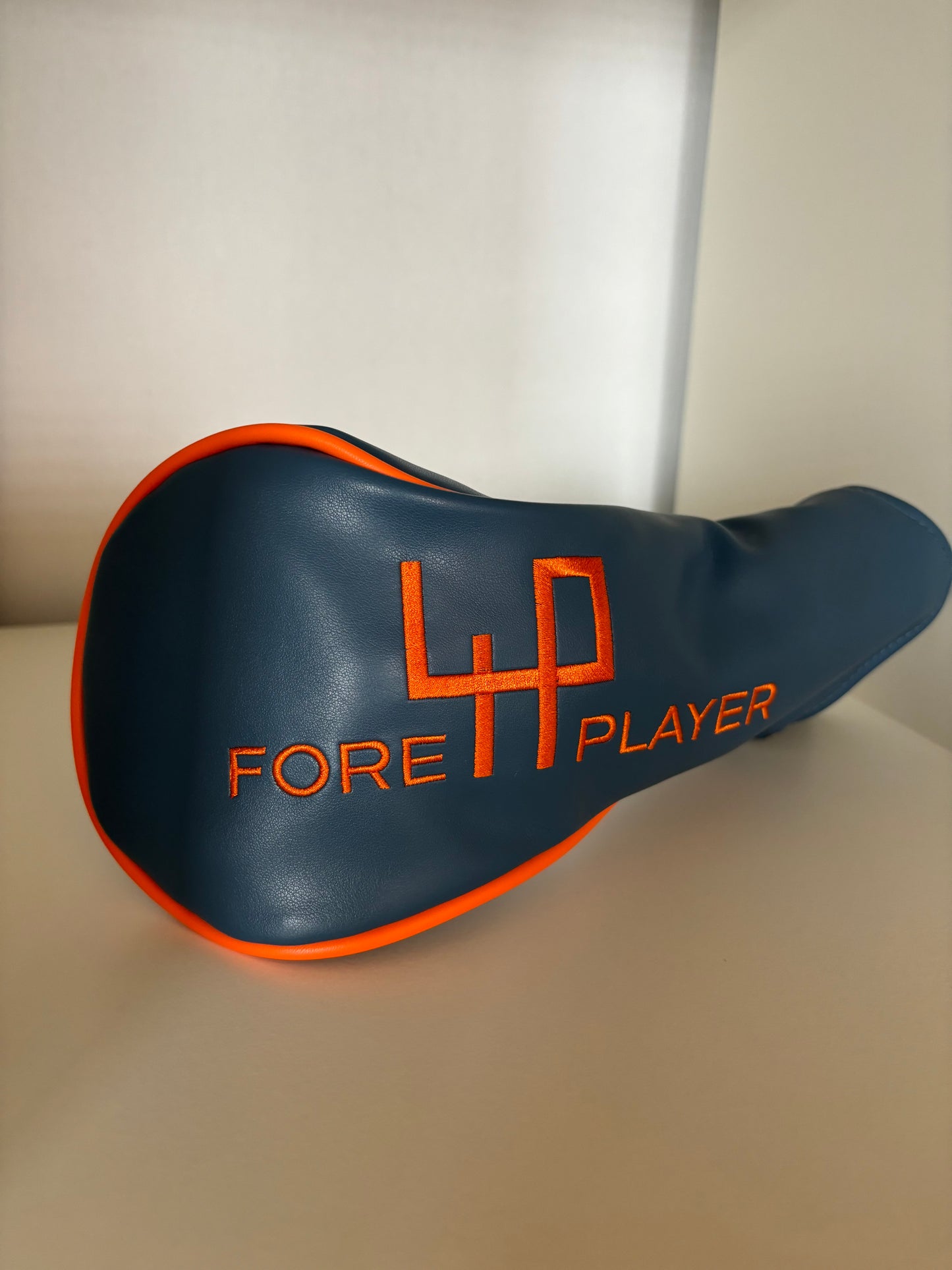4P Limited Edition Wood Club Cover – Blue with Orange Embroidery | Fits All Woods & Hybrids