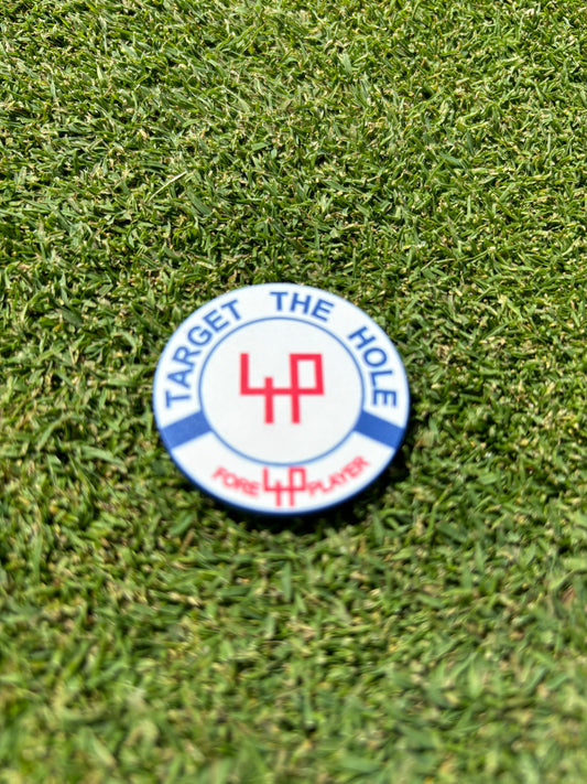 Target the Hole Golf Ball Marker – 4P Limited Edition Flip Coin