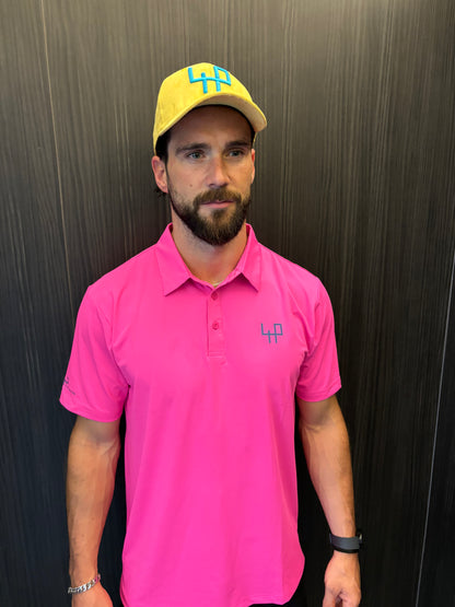 Pink Golf Polo Shirt – Limited Edition ultra-light stretch performance wear by Fore Player