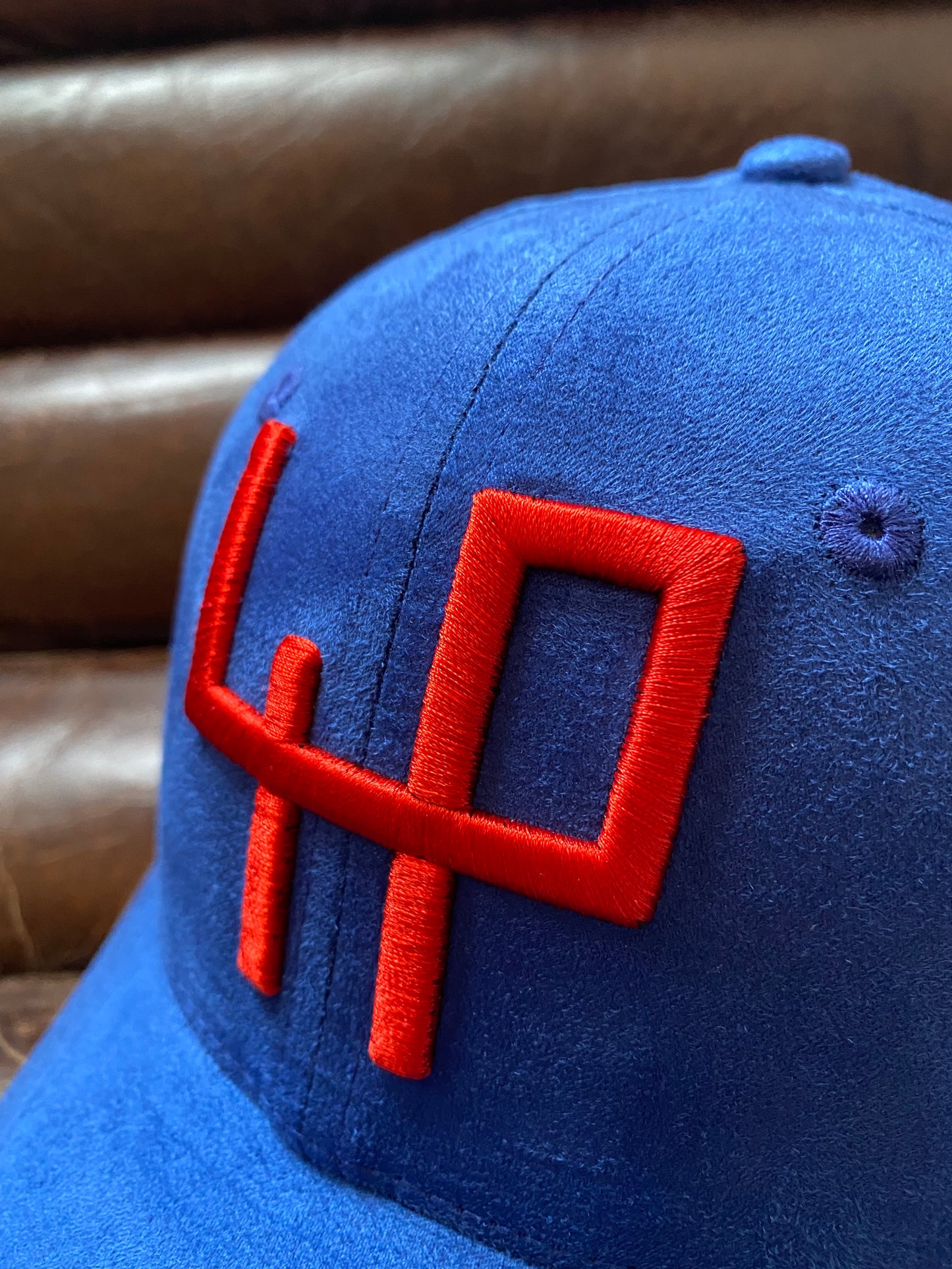 Limited Edition Blue Golf Cap in Soft Suede - fits larger head size