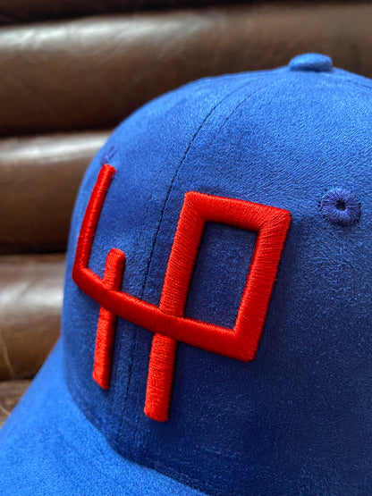 Limited Edition Blue Golf Cap in Soft Suede - fits larger head size