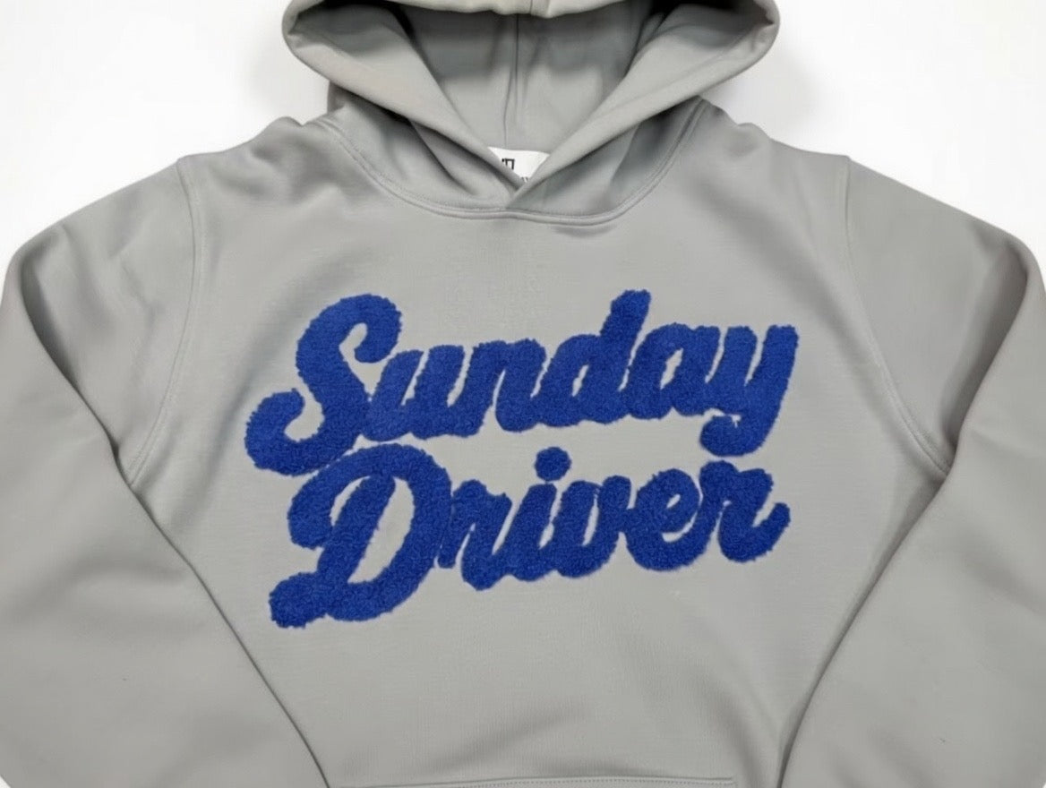 HOODIE exclusive limited edition SUNDAY DRIVER grey/blue
