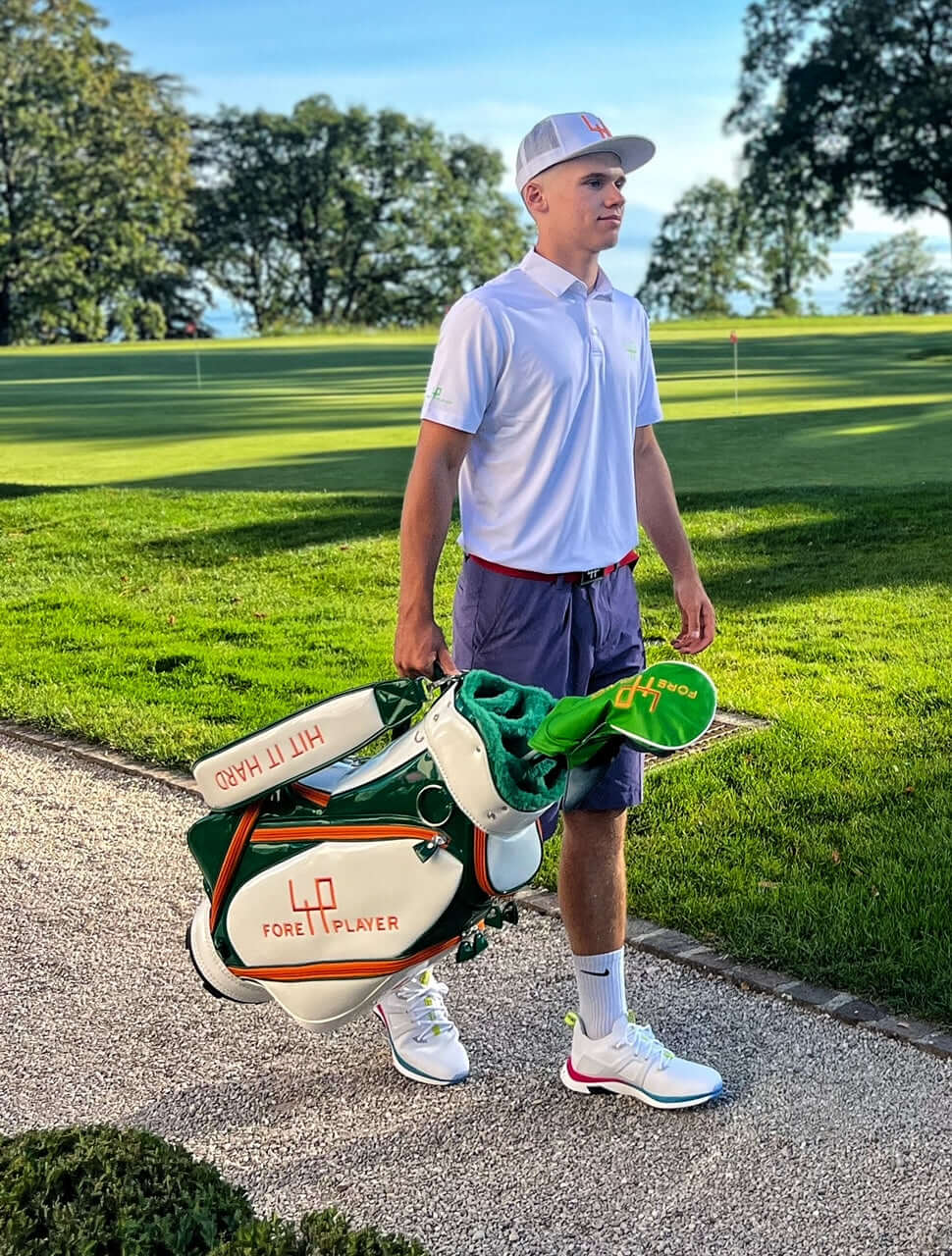 HIT IT HARD Golf Bag – 4P Limited Edition (Only 50 Made) | Retro Design, Water-Resistant, PU Material