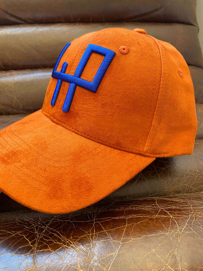 orange golf cap