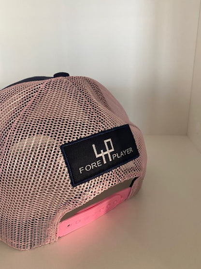 Original Golf Cap Blue & Pink 3D Logo