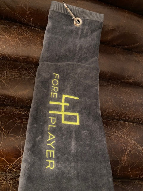 4P Golf Towel – Limited Edition premium microfiber golf accessory by Fore Player